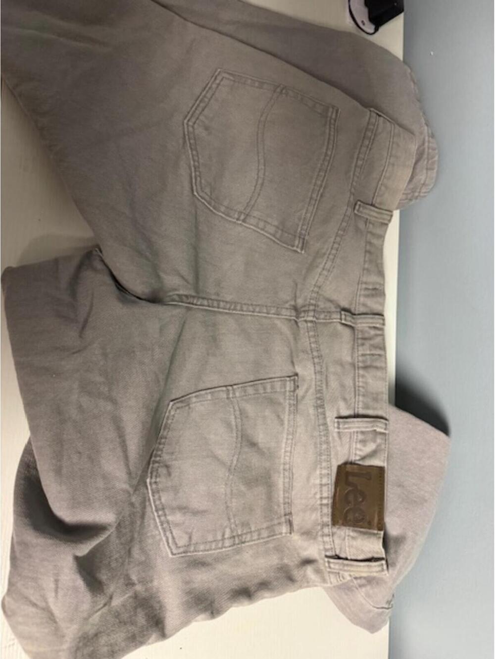 Men’s Lee Regular Fit Jeans Size 42x30 Gray Cotton Casual Pants